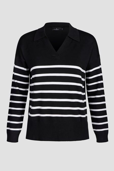 Women's Cuban Collar Knitted Jumper