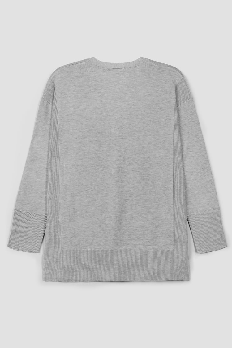 Women's Knitted V-Neck Longline Cardigan