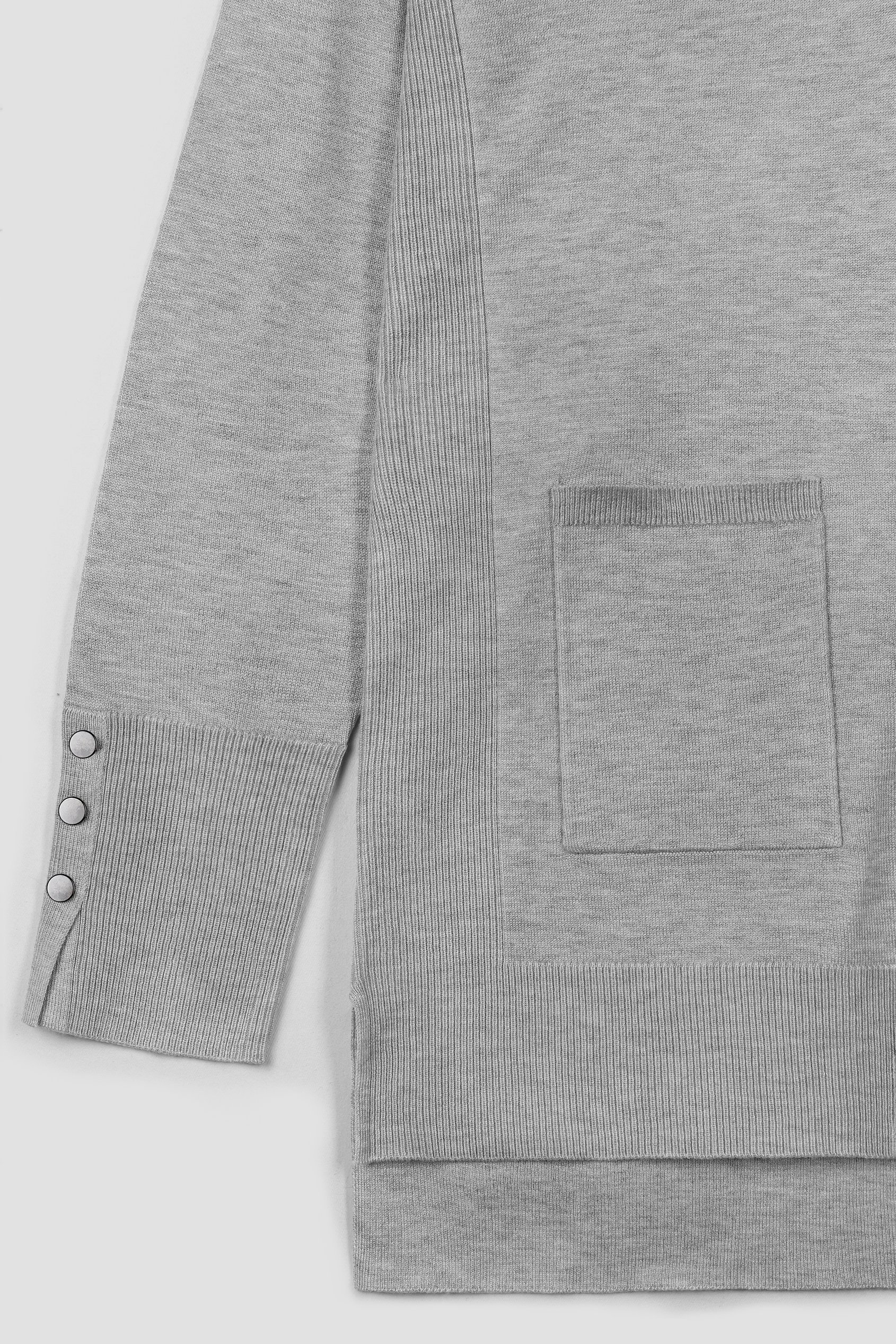 Women's Knitted V-Neck Longline Cardigan