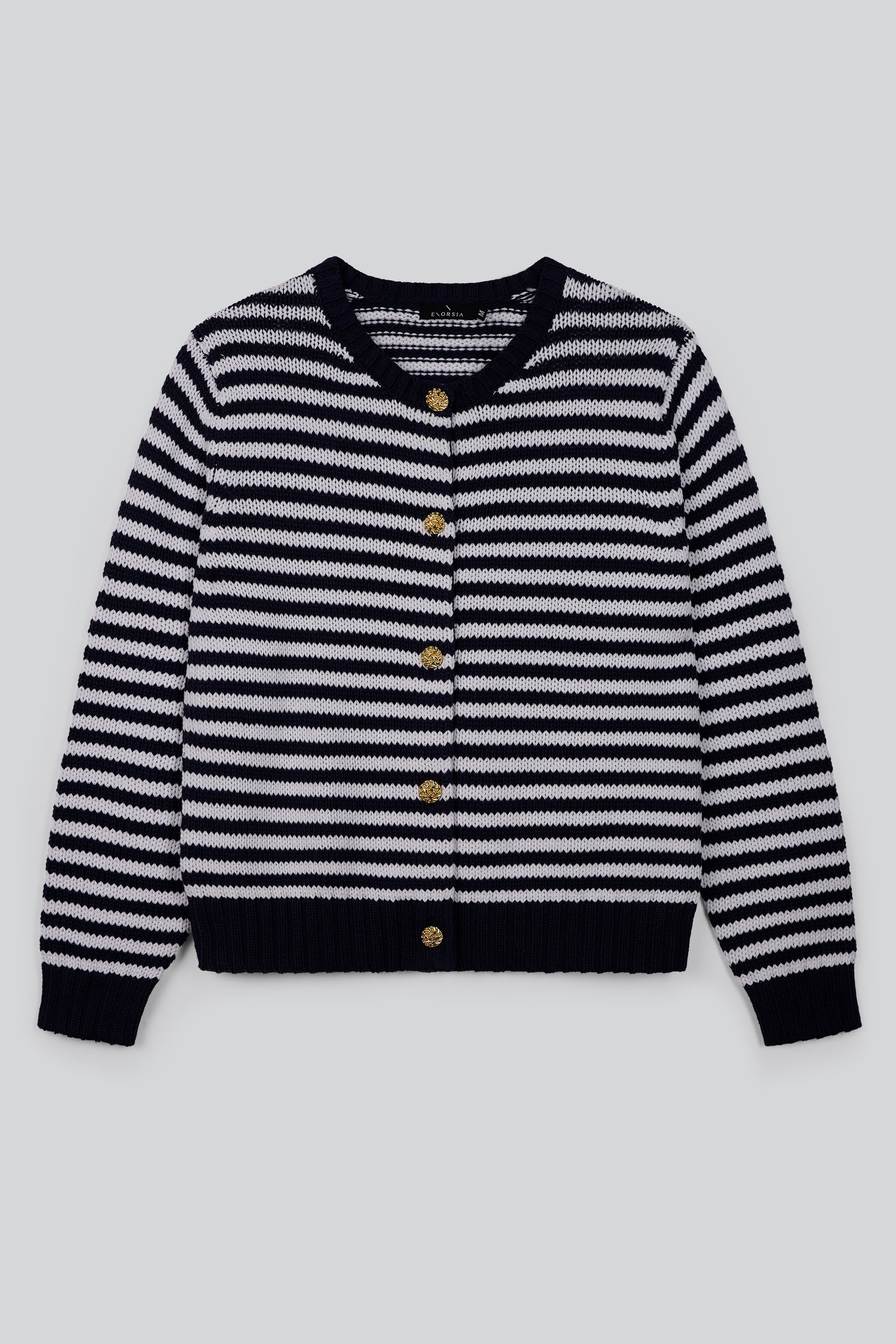Classic Striped Kinitted Cardigan