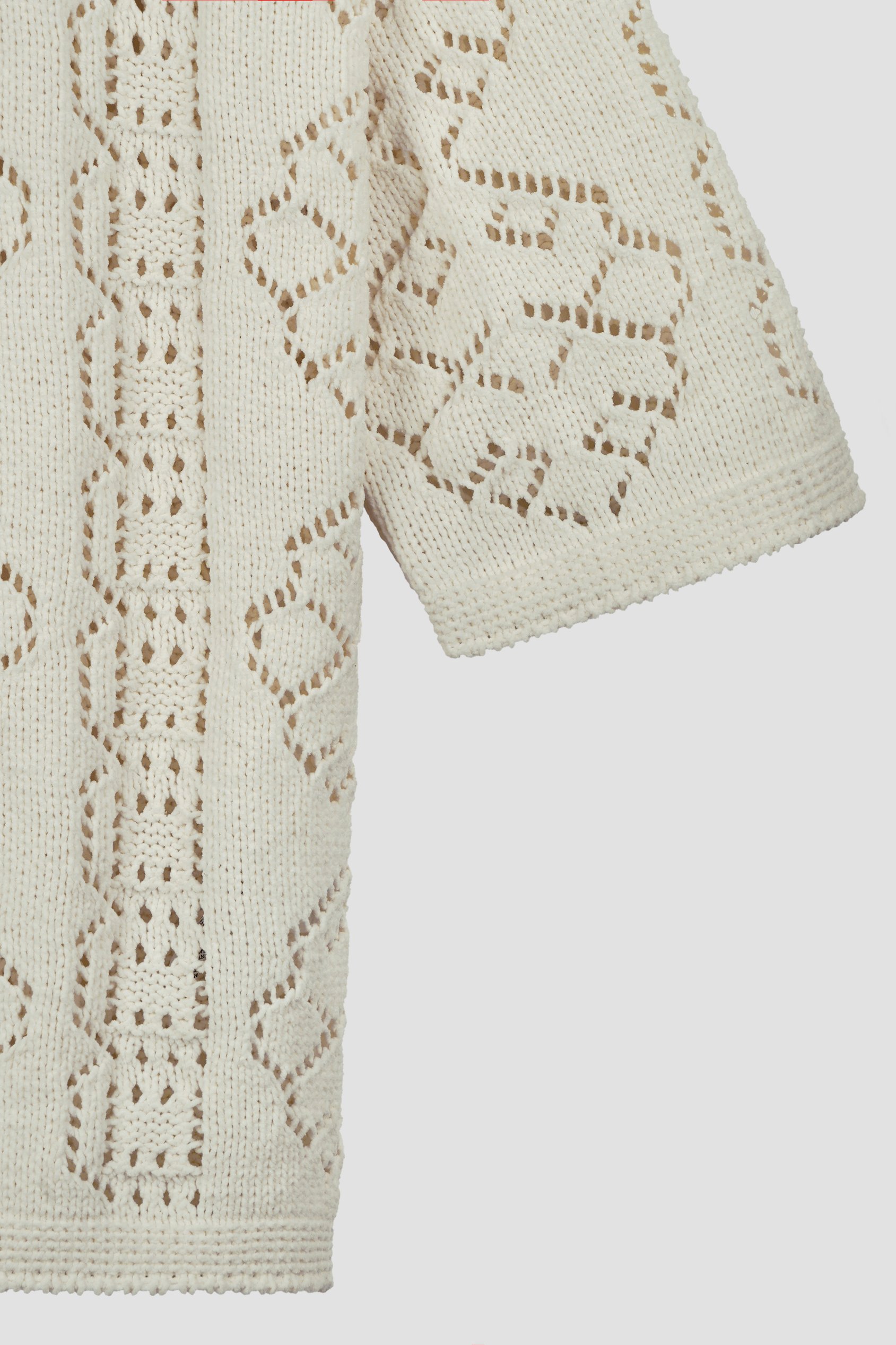 Crochet Front Tie Knit Cardigan