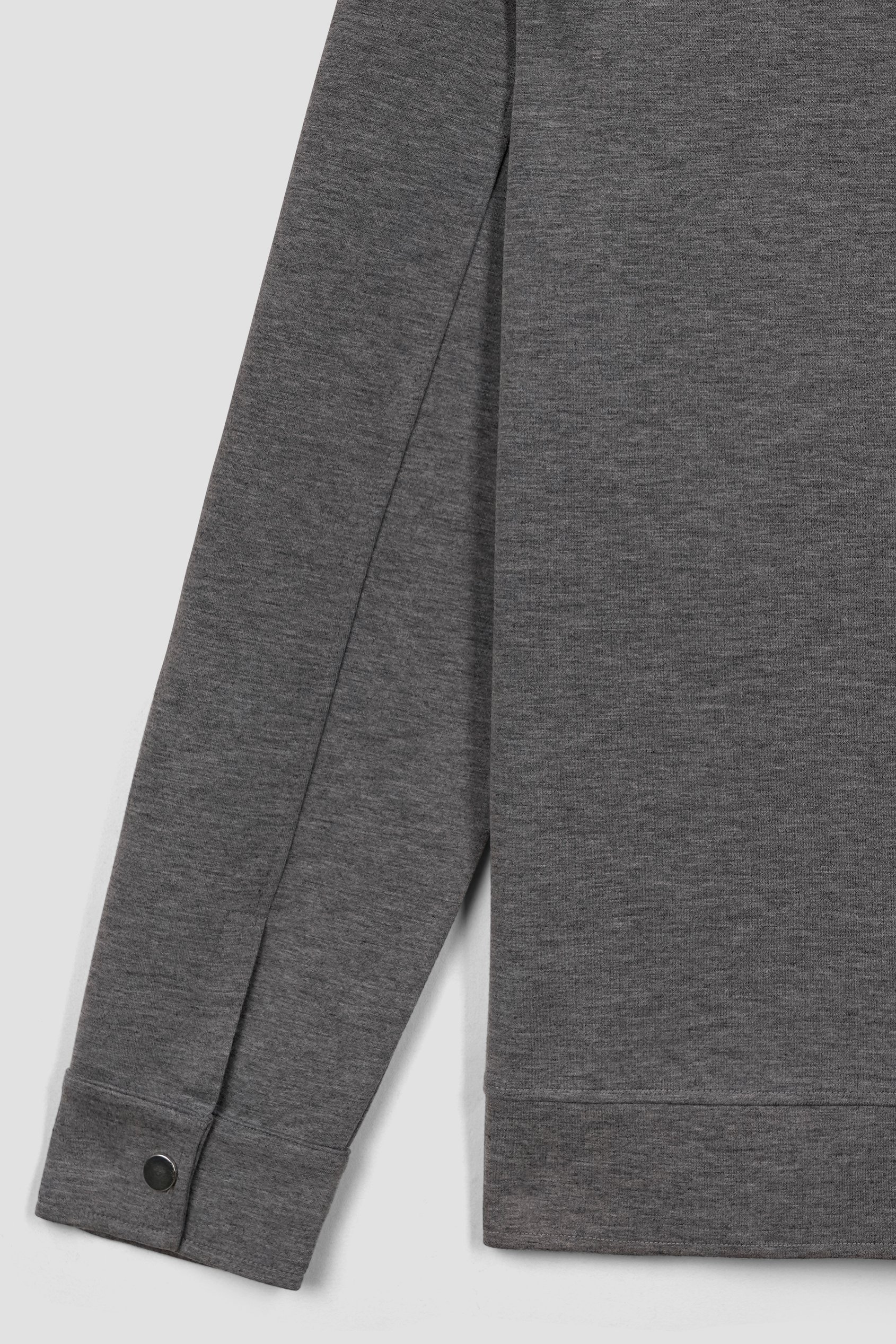 Grey Melange Zip-Through Shaket