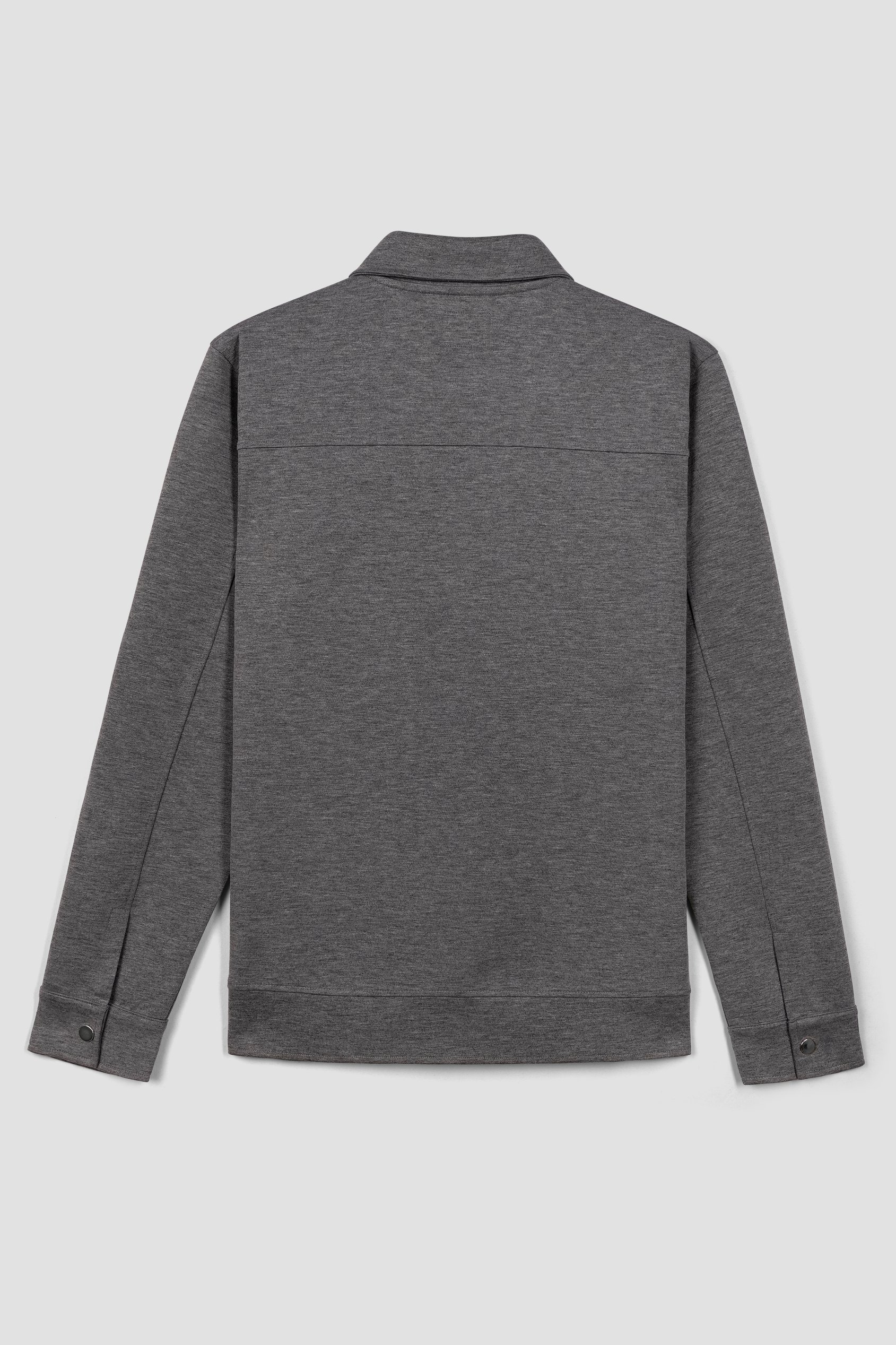 Grey Melange Zip-Through Shaket