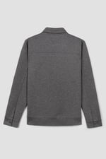 Grey Melange Zip-Through Shaket