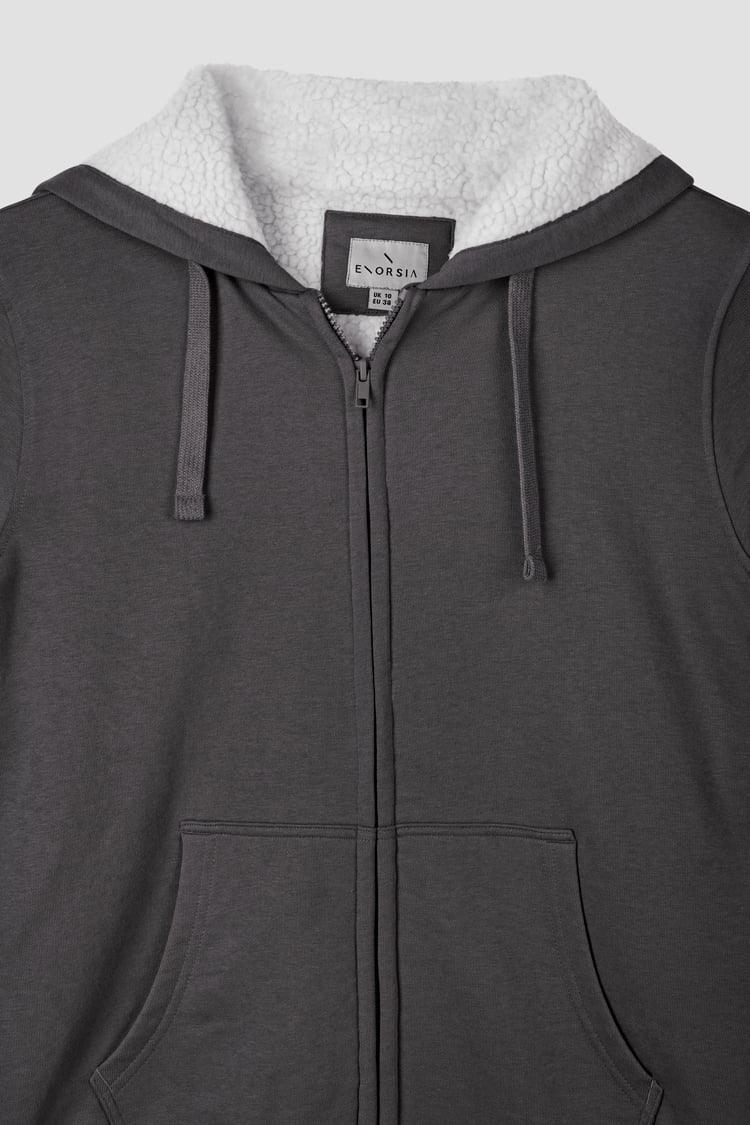 Women's Borg Lined Zip Through Hoodie