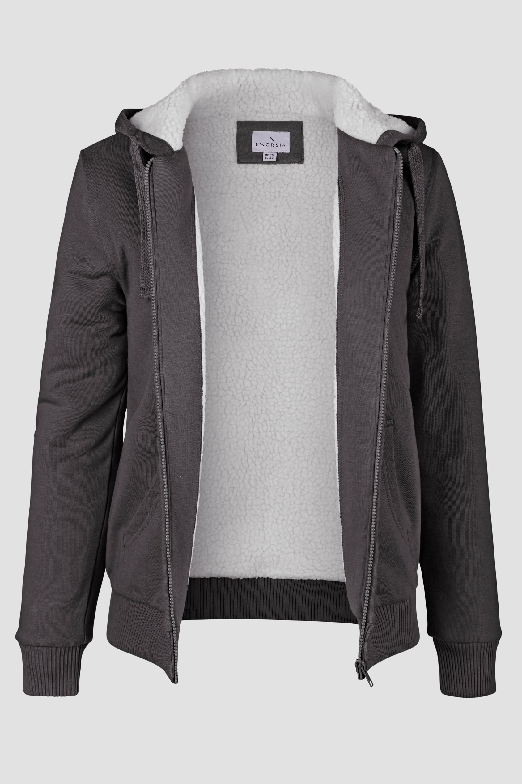 Women's Borg Lined Zip Through Hoodie