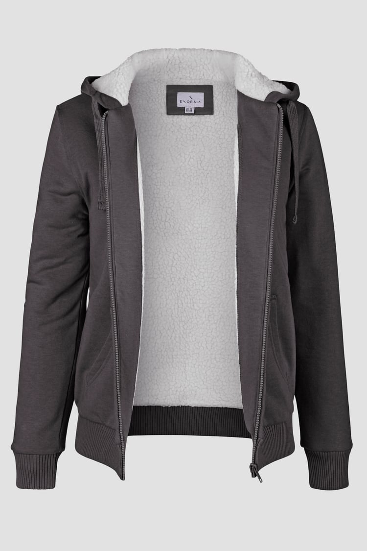 Women's Borg Lined Zip Through Hoodie