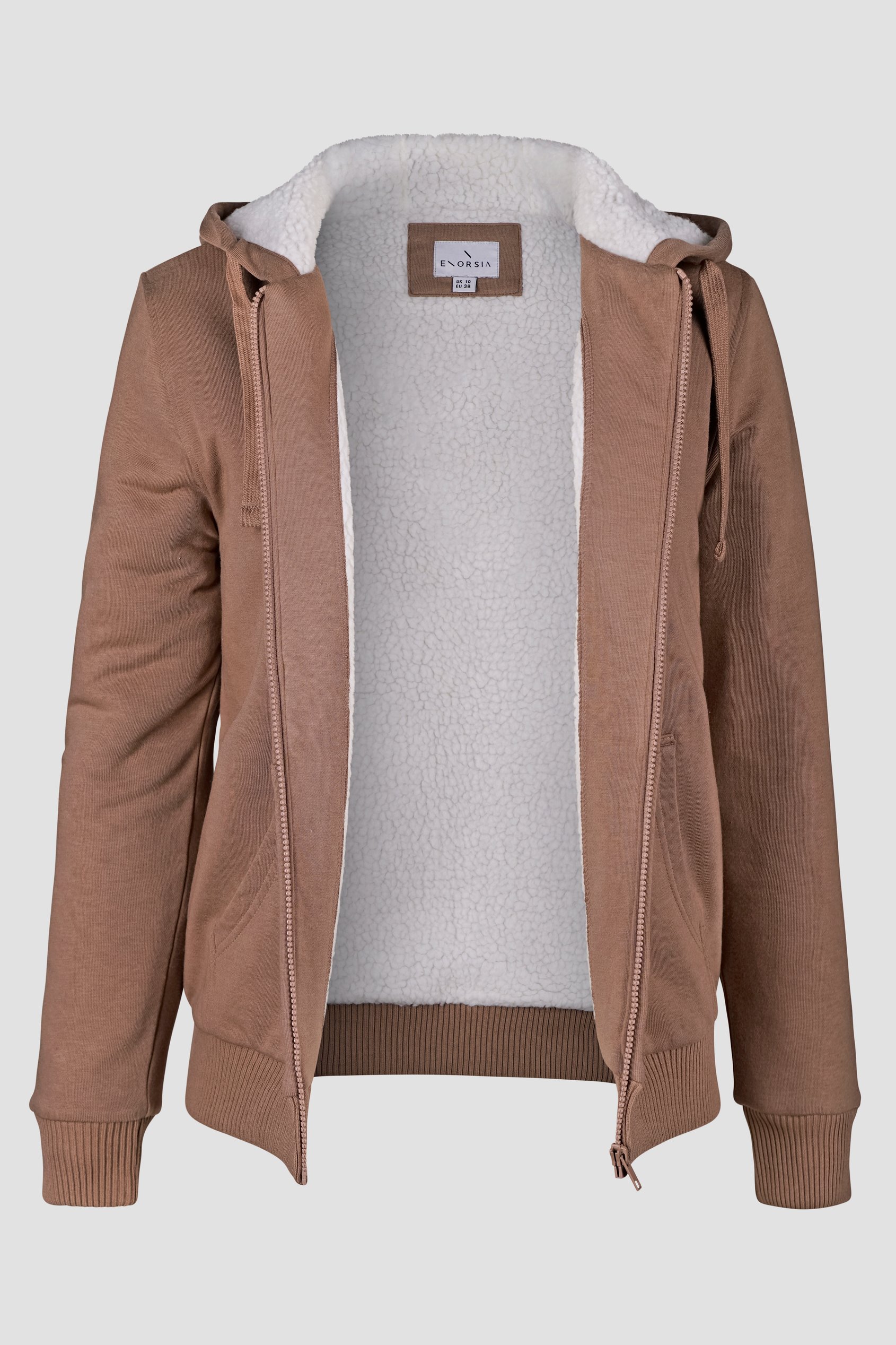 Women's Borg Lined Zip Through Hoodie