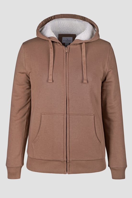Women's Borg Lined Zip Through Hoodie