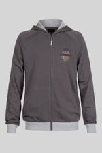 Mens Wave Full Zip  Contrast Hoodie