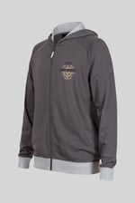 Mens Wave Full Zip  Contrast Hoodie