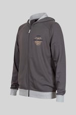 Mens Wave Full Zip  Contrast Hoodie