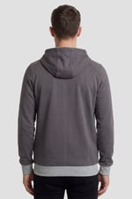 Mens Wave Full Zip  Contrast Hoodie