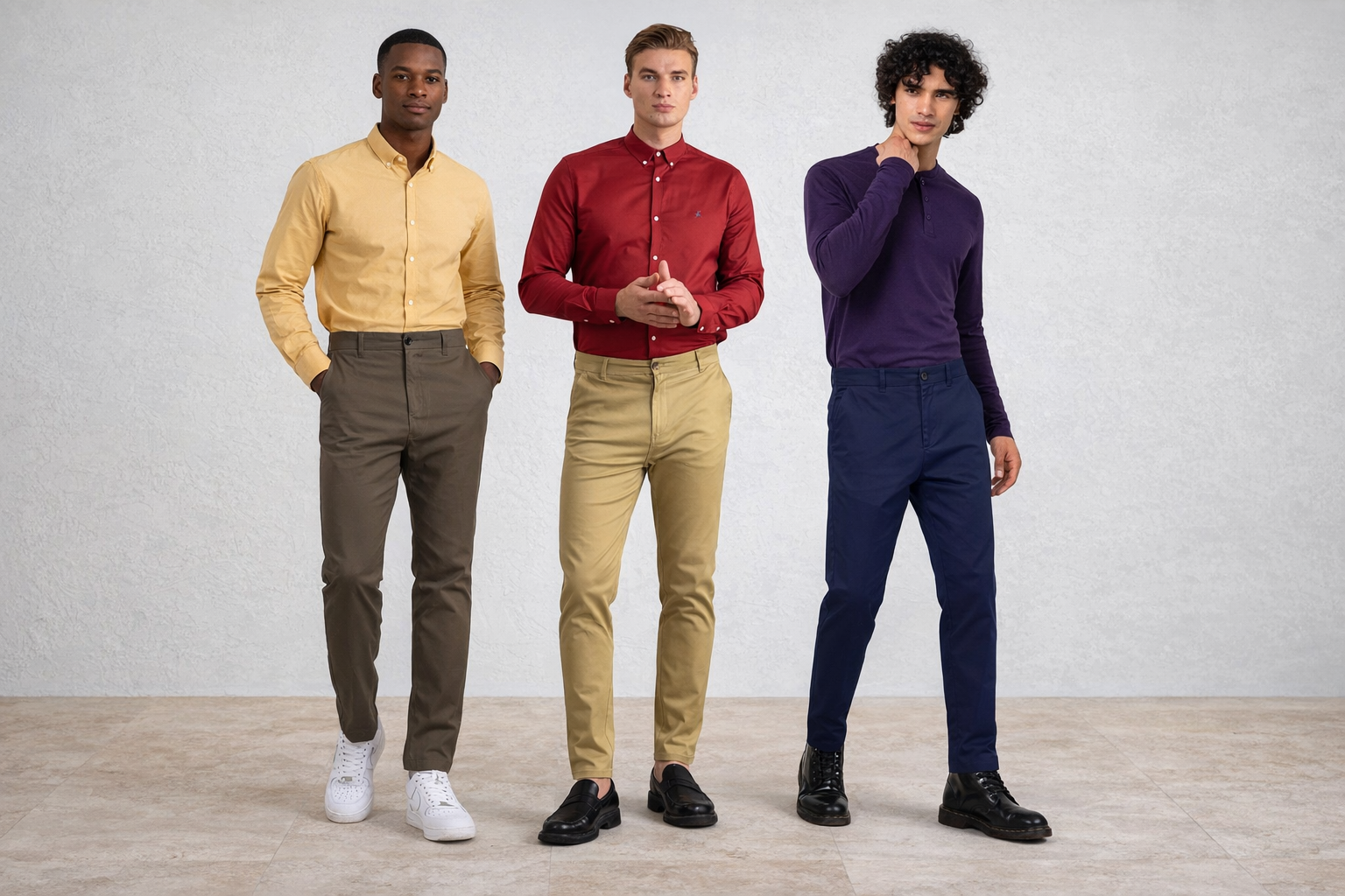 Men's Chino Fit Guide: Slim, Regular & Tapered | Enorsia