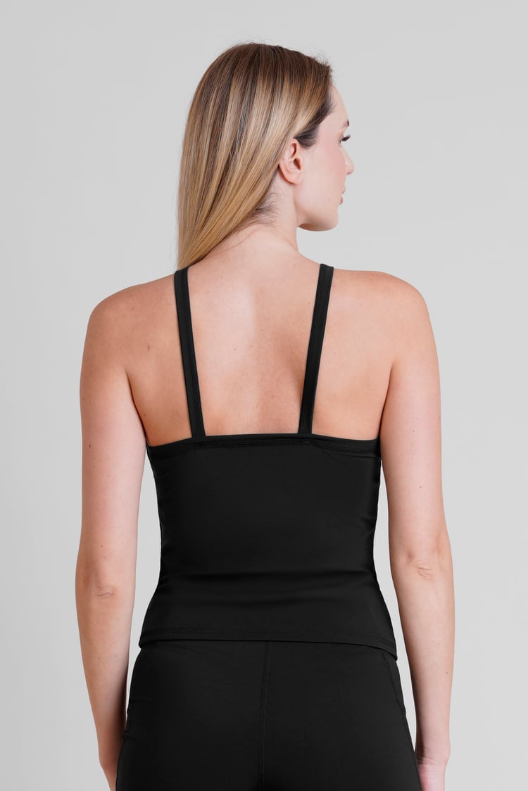 Pleated Front Racer Active Top