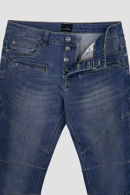 Men’s Blue Skinny Fit Biker Jeans