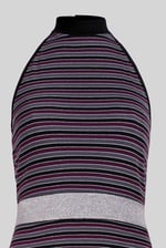 Halter Neck Open Back Rib Long Dress