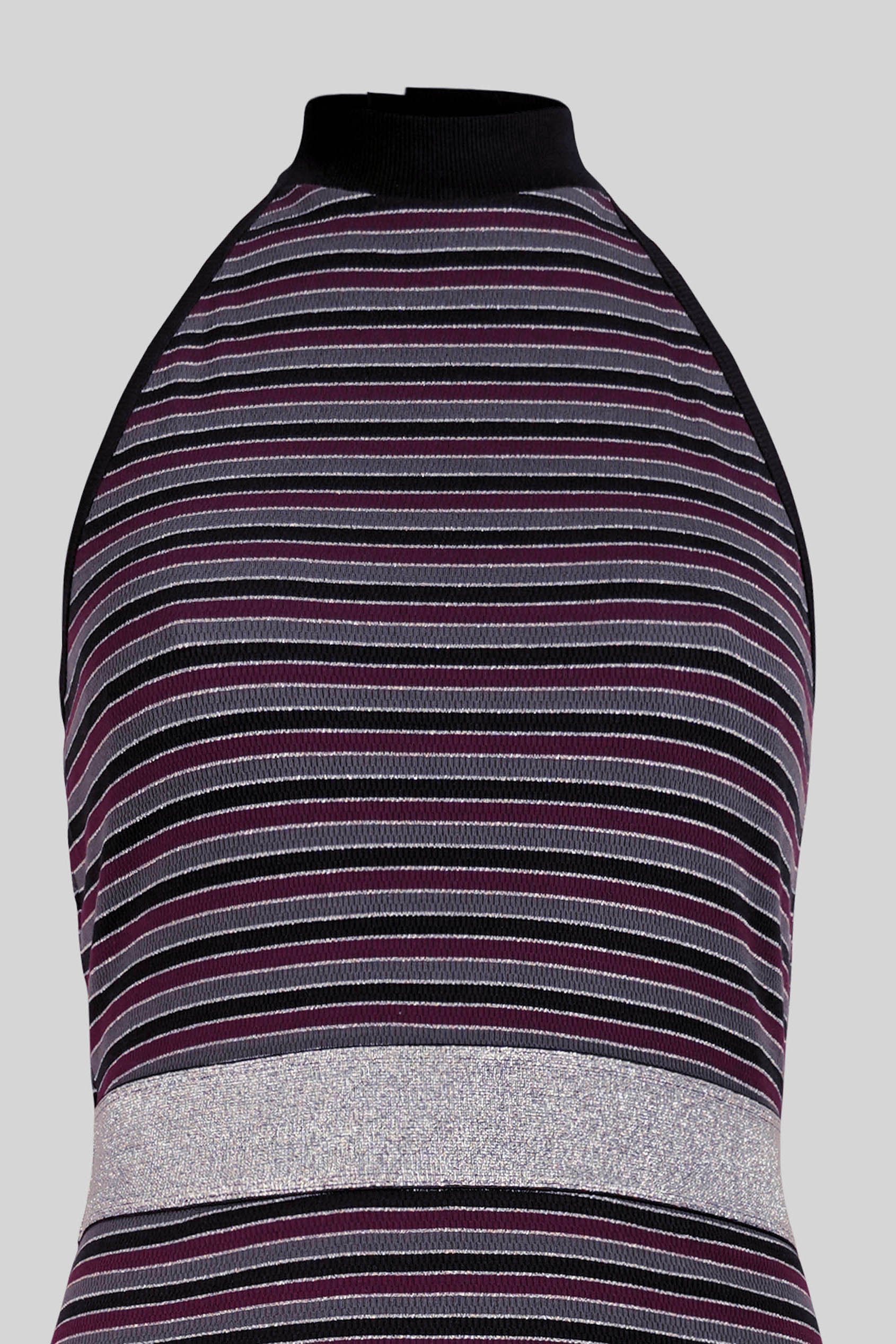 Halter Neck Open Back Rib Long Dress