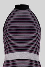 Halter Neck Open Back Rib Long Dress