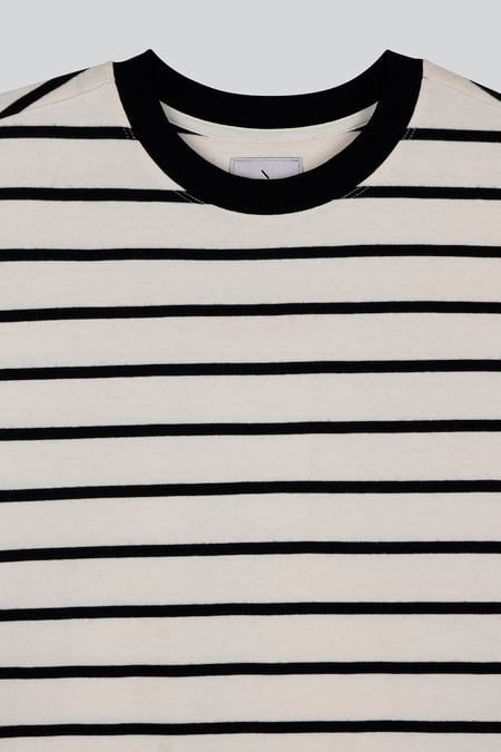 Women's Cream Oversized Heavyweight Crew Neck T-Shirt