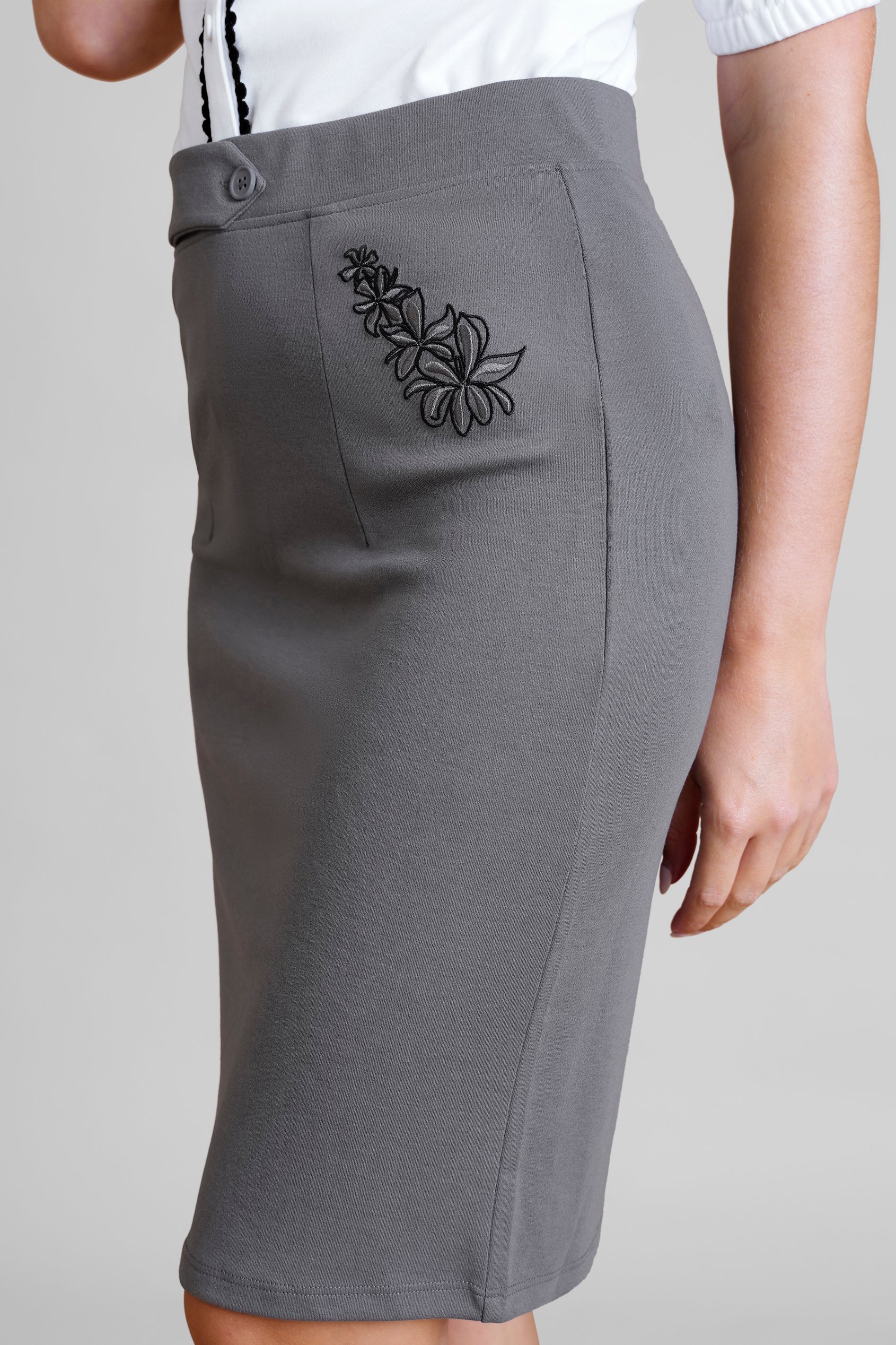 Women's Elastic Waist Pencil Skirt