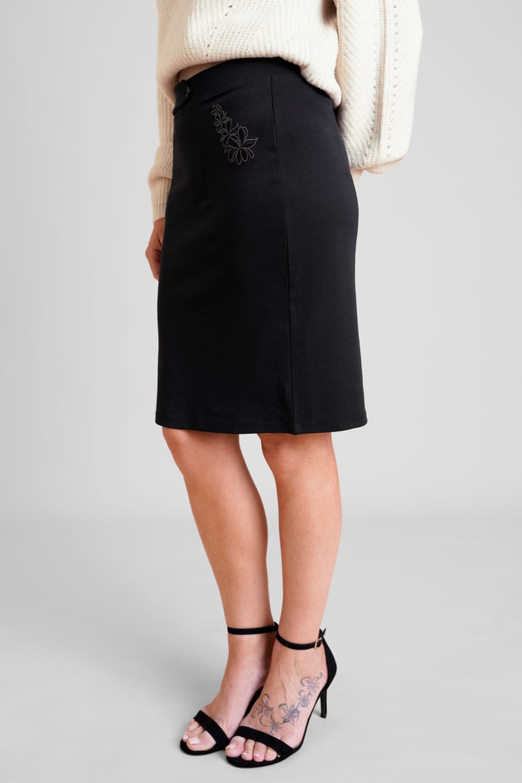 Women's Elastic Waist Pencil Skirt