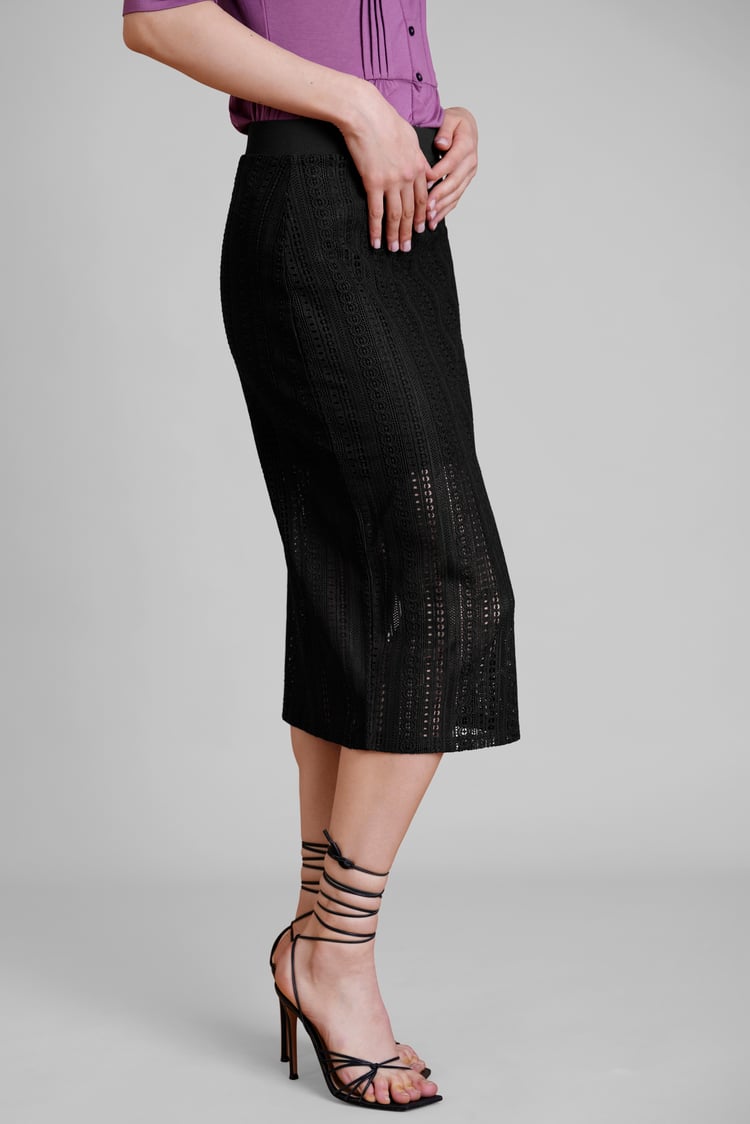 Women's Lace Details Midi Skirt