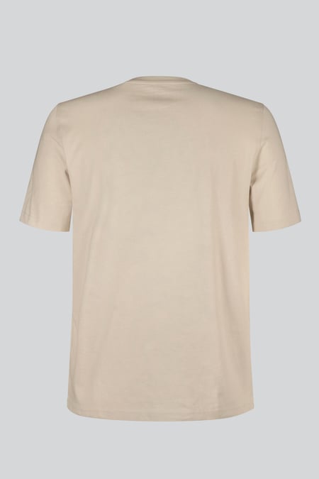 Men's Beige Regular Fit Graphic Print T-Shirts