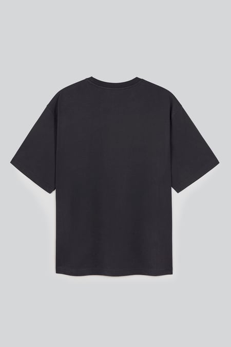 Men's Black Relaxed Fit Essential Crew Neck Cotton T-Shirt