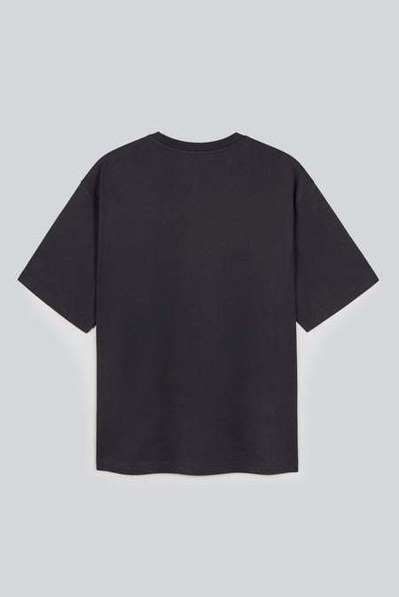 Men's Black Relaxed Fit Essential Crew Neck Cotton T-Shirt