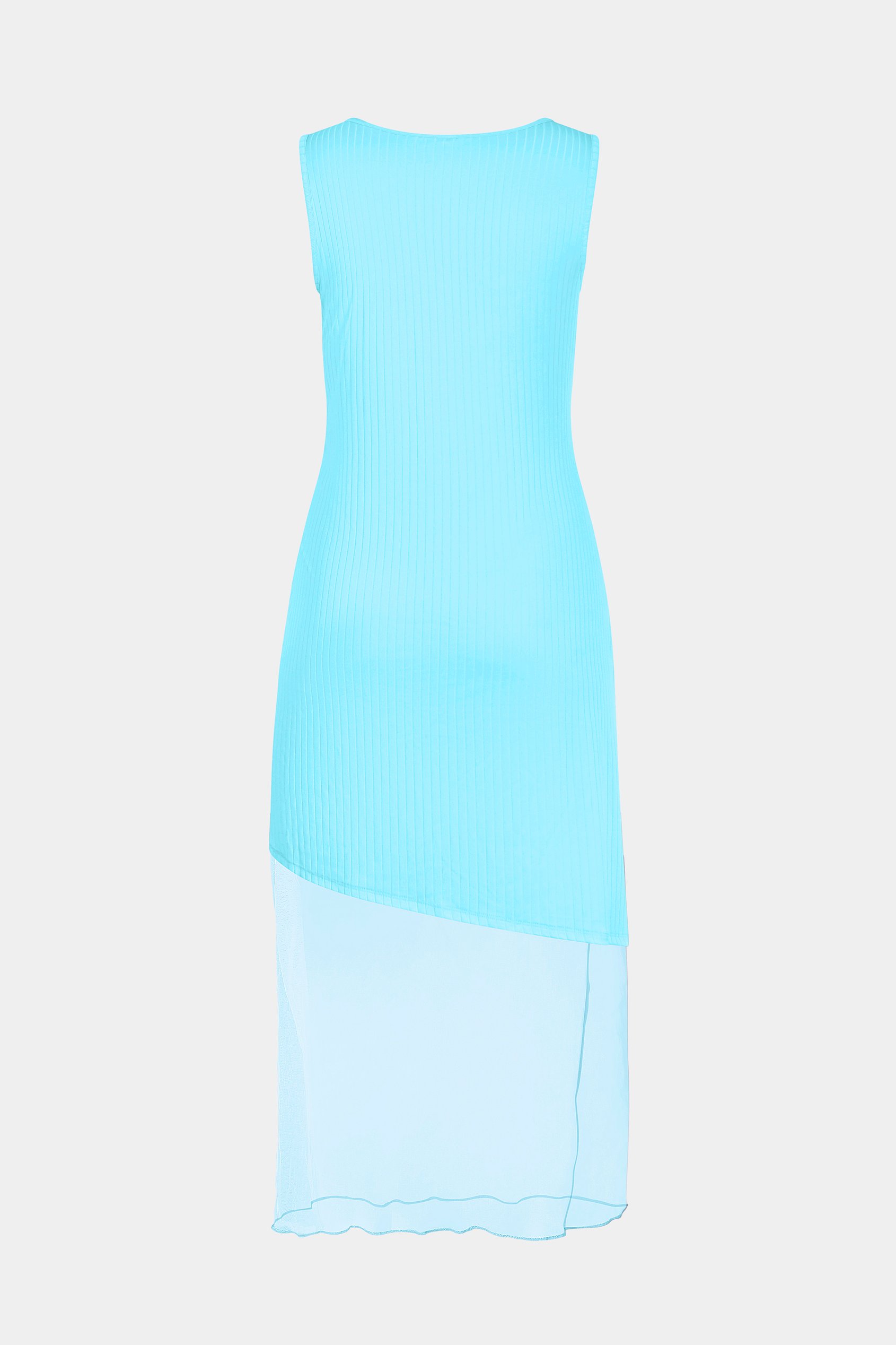Chic Slim-Fit Dress with Mesh Detail