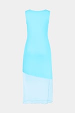 Chic Slim-Fit Dress with Mesh Detail