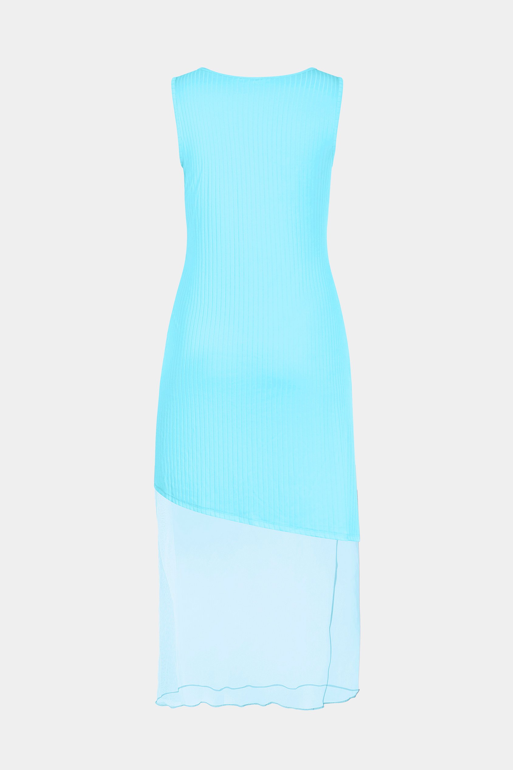 Chic Slim-Fit Dress with Mesh Detail