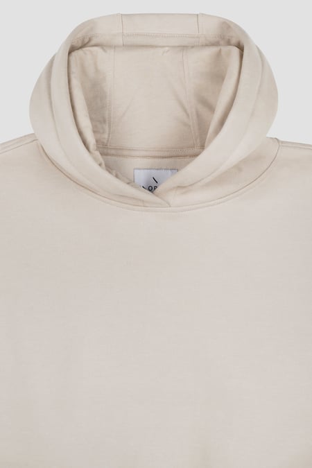 Women's Ecru Relaxed Fit Hoodie