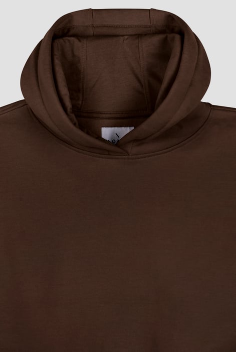 Women's Brown Relaxed Fit Hoodie