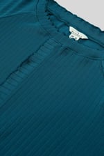 Ruffle Seam Midaxi Rib Dress