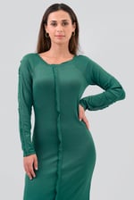 Ruffle Seam Midaxi Rib Dress