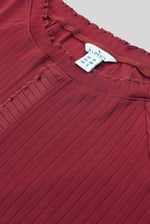 Ruffle Seam Midaxi Rib Dress