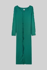 Ruffle Seam Midaxi Rib Dress