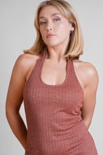 Women's Halter Neck Midi Dress