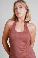 Women's Halter Neck Midi Dress