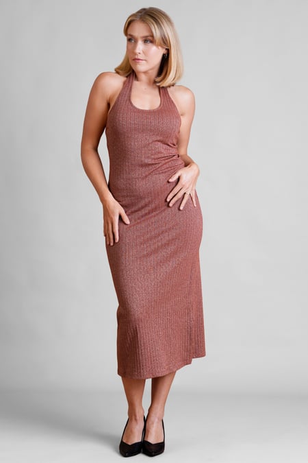 Women's Halter Neck Midi Dress