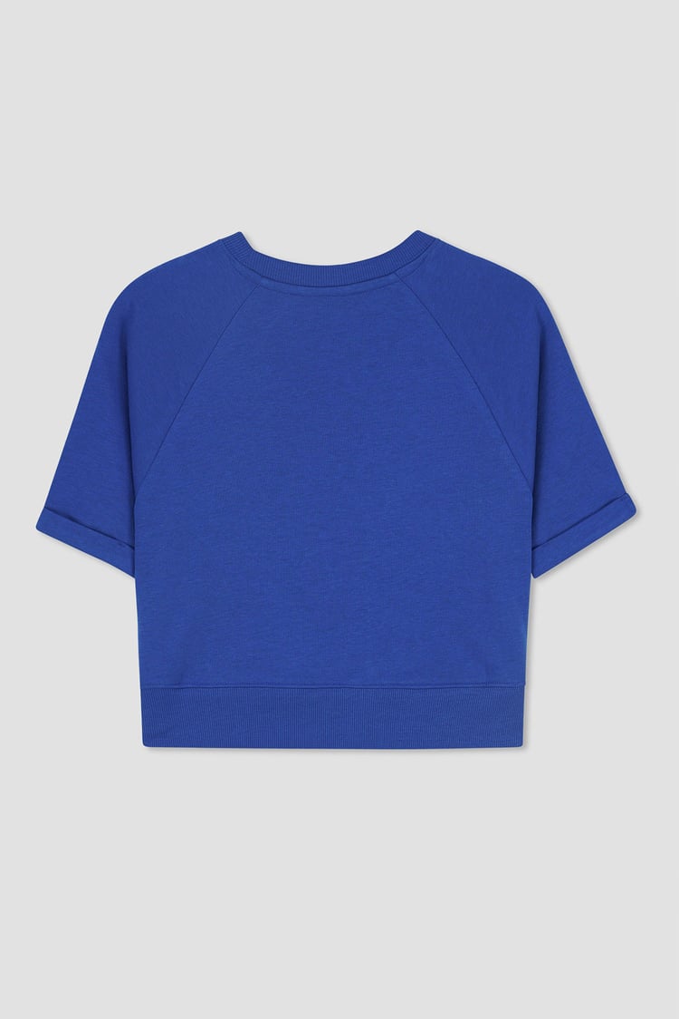 Womens Blossom Print Cropped Sweatshirt