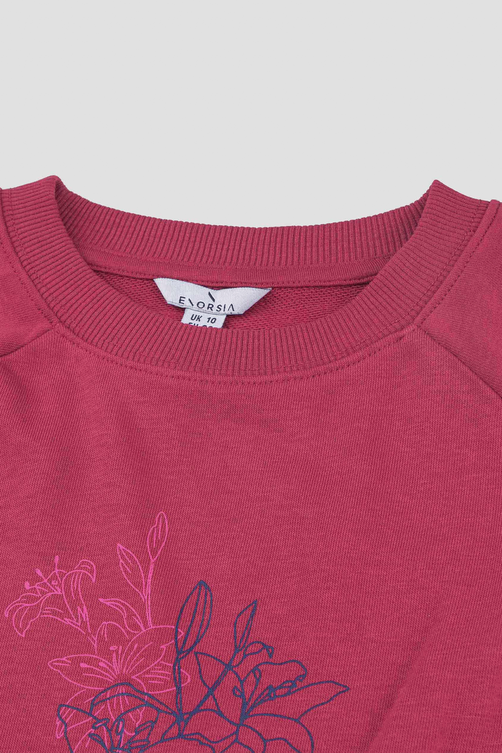 Womens Blossom Print Cropped Sweatshirt