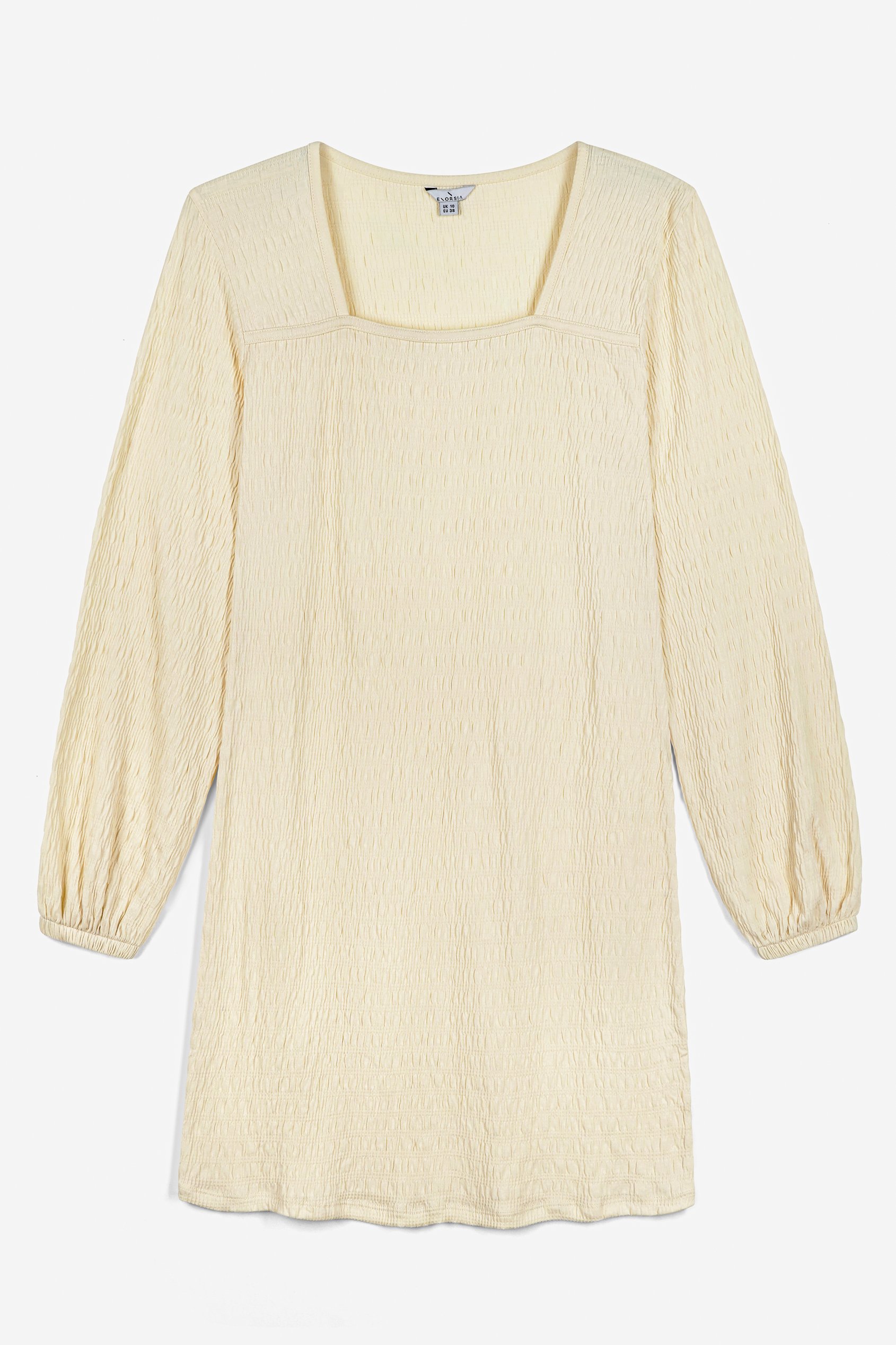 Square Neck Textured Mini Dress