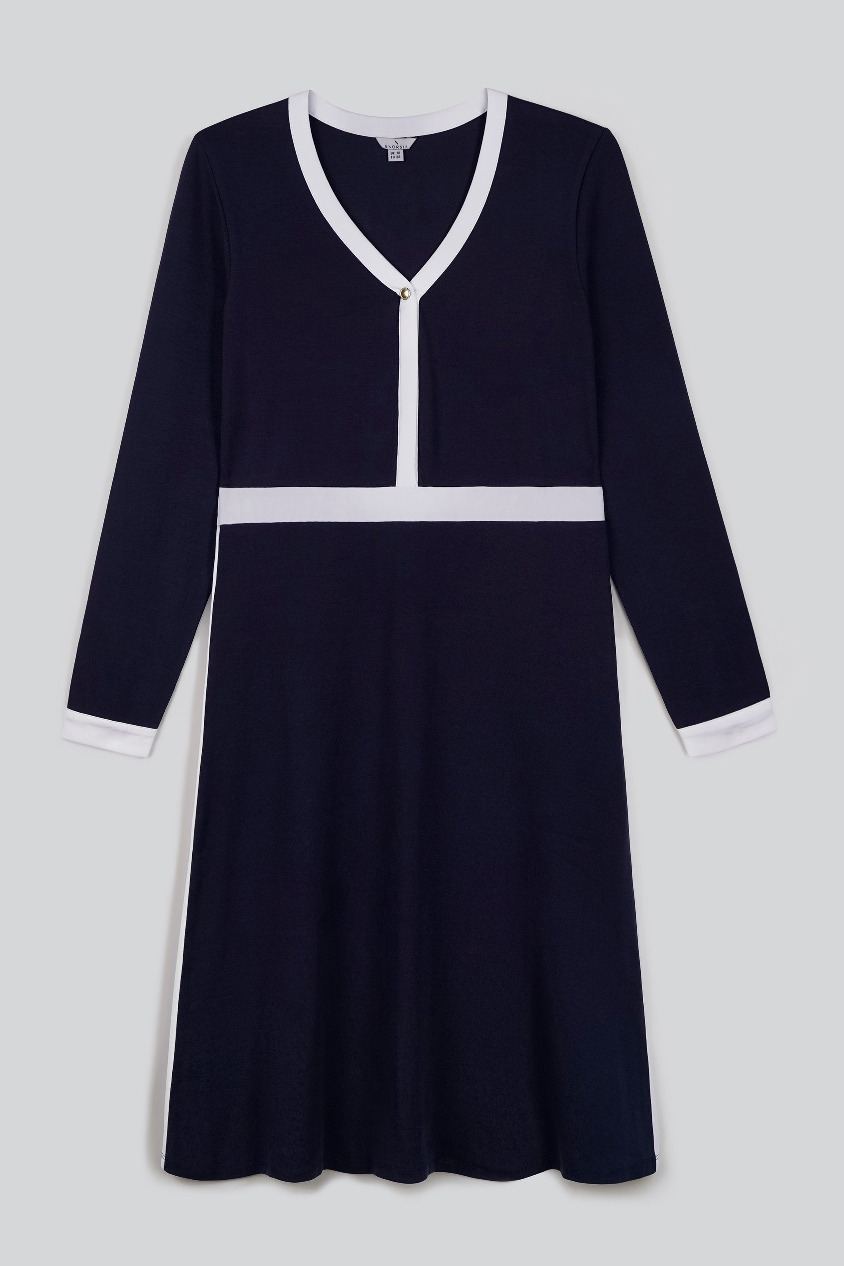 Women's V-Neck Jersey Midi Dress