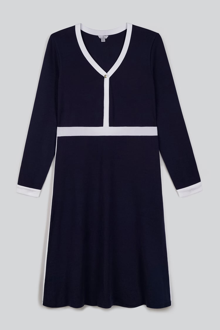 Women's V-Neck Jersey Midi Dress