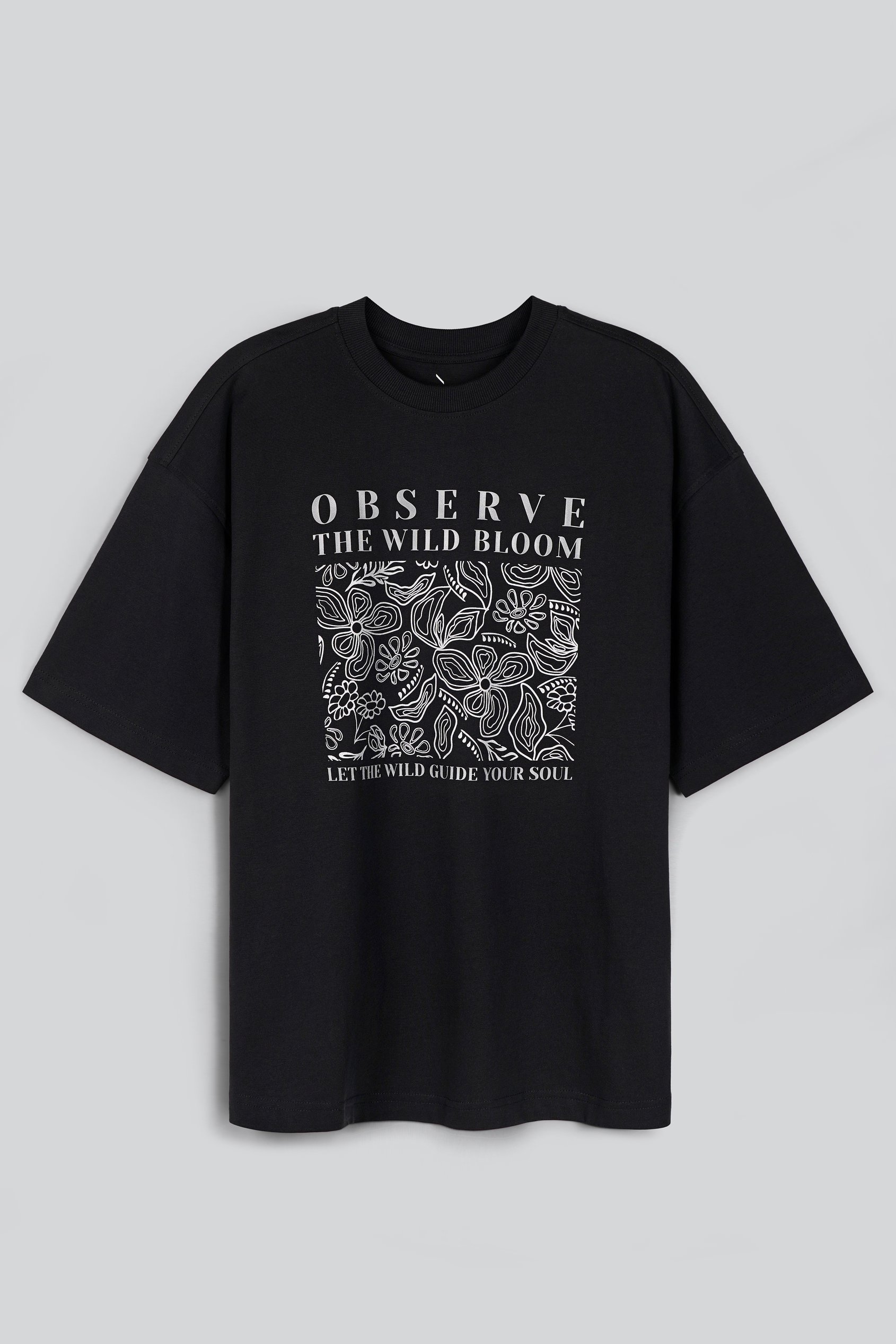 Pure Cotton Floral Oversized Graphic T-Shirt