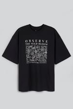 Pure Cotton Floral Oversized Graphic T-Shirt