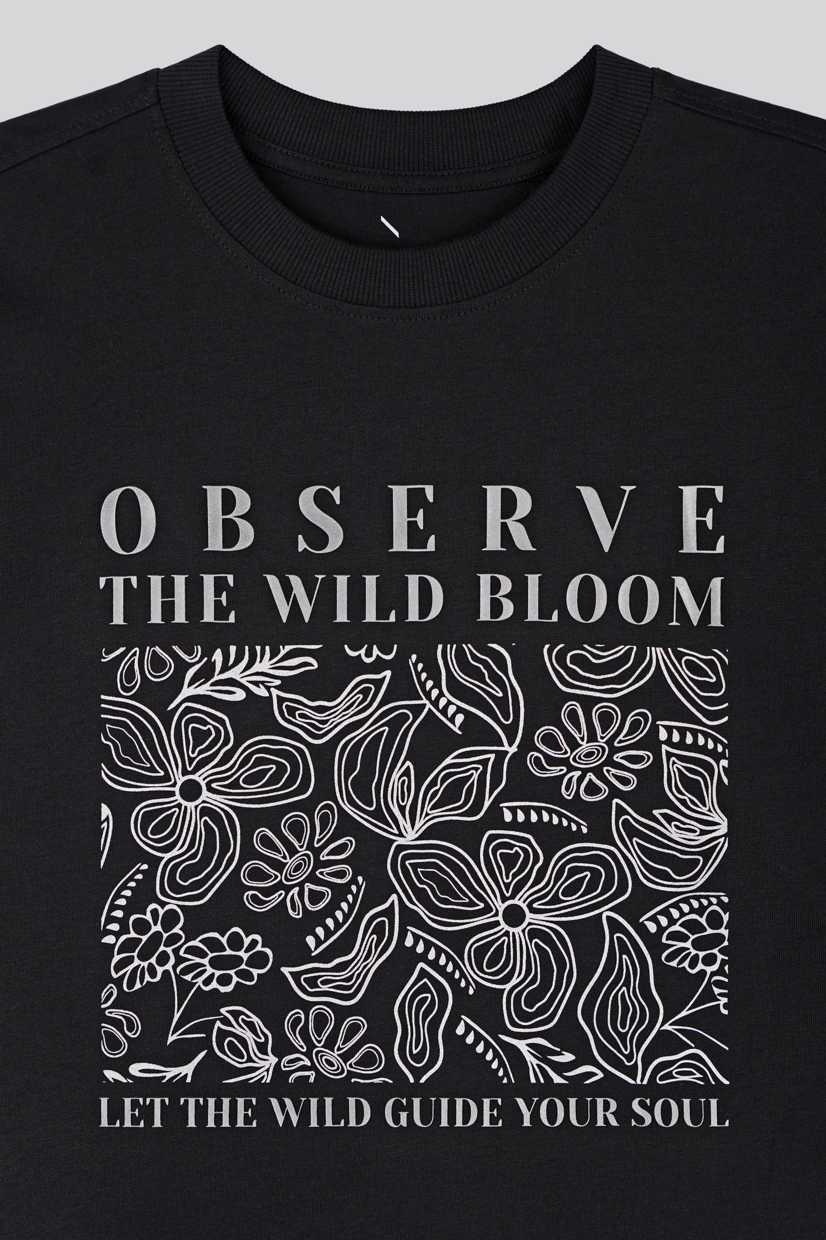 Pure Cotton Floral Oversized Graphic T-Shirt